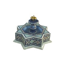 Fontaine marocaine bleue en...