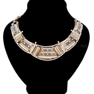 Collier Plastron Argent Syra Maroc