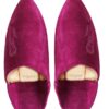 Babouche en DAIM Fuchsia