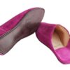 Babouche en DAIM Fuchsia