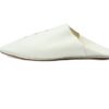Babouche Cuir Blanc Pointue Homme