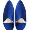 Babouche en DAIM Bleu