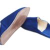 Babouche en DAIM Bleu
