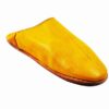 Babouche Cuir ronde Jaune