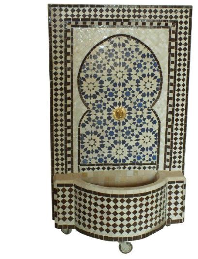 Fontaine marocaine murale d'extérieure de jardin