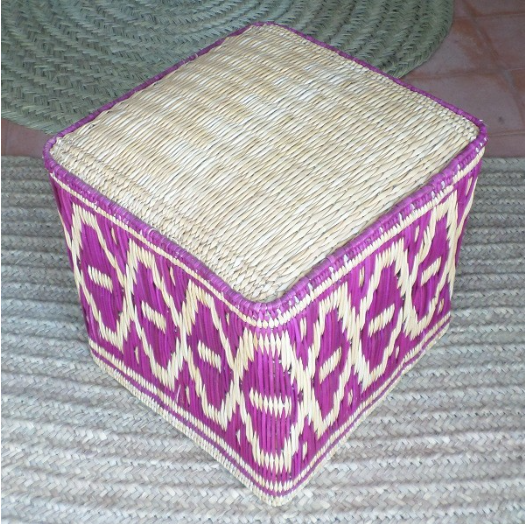 Tabouret en rotin Vannerie marocaine