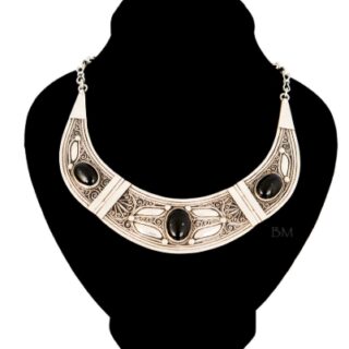 Collier Plastron Argent Tuda Maroc