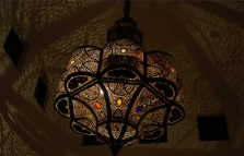 GRANDE LAMPE EN CUIVRE