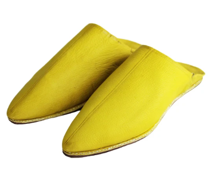 Babouche Classic Cuir Jaune