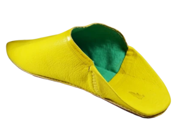 Babouche Classic Cuir Jaune