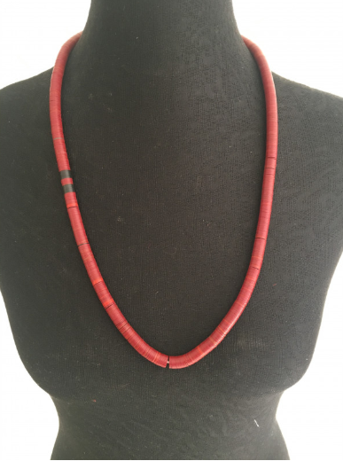 Bijoux Marocain Collier artisanal de couleur rouge