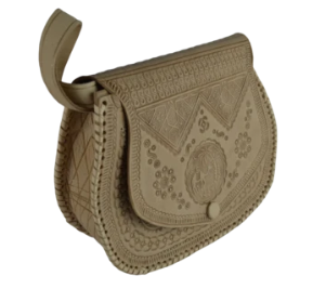 Sac besace Cuir Naturel CAMEL