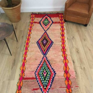 Tapis Marocain Tapis berbère Boujad couleurs fluo 248 x 100