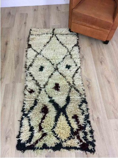 Tapis Marocain Tapis berbère Azilal laine et coton 172 x 074