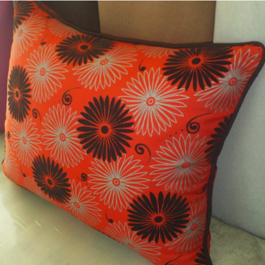 Housse de coussin marocaine en sabra fashion orange