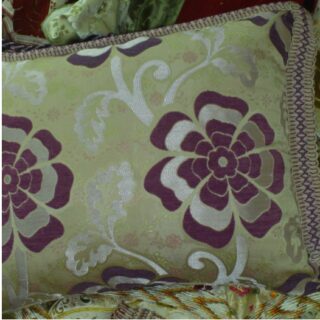 Housse de coussin en sabra mauve