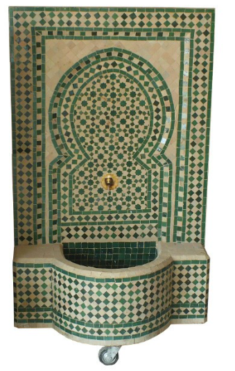 Fontaine marocaine murale d'extérieure en zellige