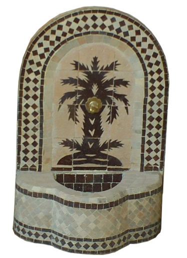 Fontaine marocaine murale d'extérieure Petite palmier